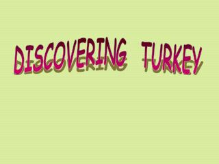 DISCOVERING TURKEY
