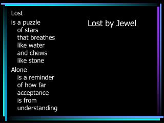 Lost by Jewel