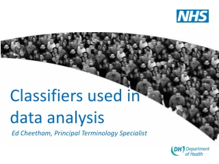 Classifiers used in data analysis