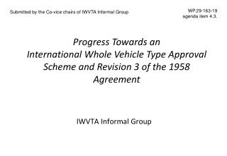 IWVTA Informal Group