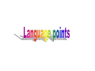 Language points