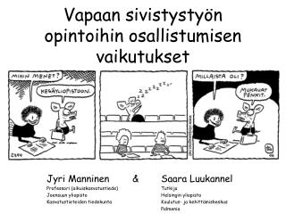 Vapaan sivistystyön opintoihin osallistumisen vaikutukset
