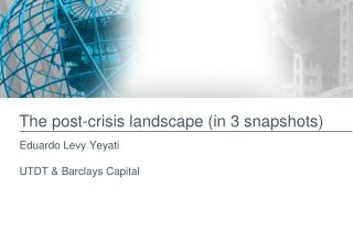 The post-crisis landscape (in 3 snapshots)