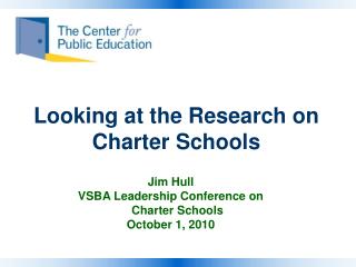 Looking at the Research on Charter Schools