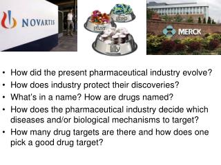 How did the present pharmaceutical industry evolve? How does industry protect their discoveries?