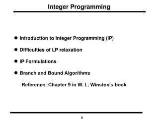 Integer Programming