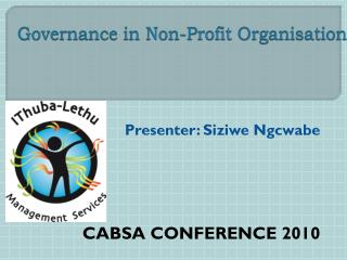 Governance in Non-Profit Organisation