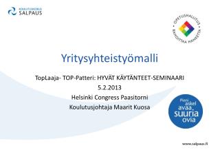 Yritysyhteistyömalli