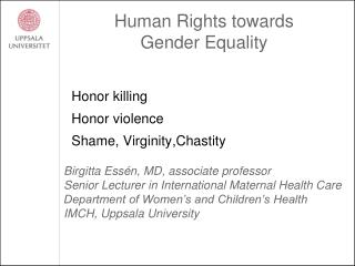 Human Rights towards Gender Equality