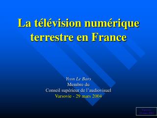 La télévision numérique terrestre en France