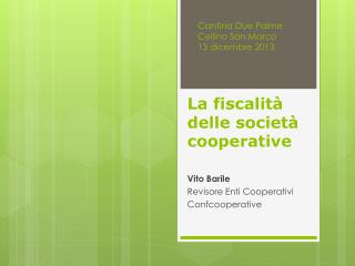 La fiscalità delle società cooperative