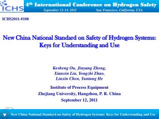 4 th International Conference on Hydrogen Safety