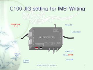 C100 JIG setting for IMEI Writing