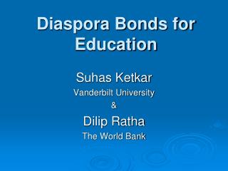 Diaspora Bonds for Education