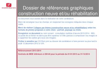Dossier de références graphiques construction neuve et/ou réhabilitation