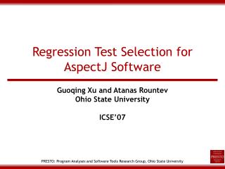 Regression Test Selection for AspectJ Software