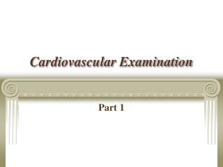 Cardiovascular Examination