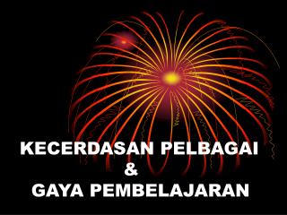 KECERDASAN PELBAGAI 			 &amp; GAYA PEMBELAJARAN