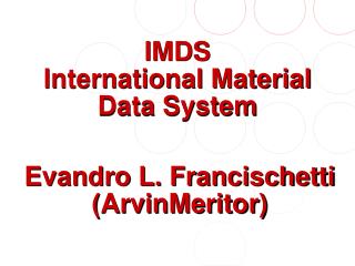 IMDS International Material Data System