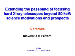 F. Frontera Uinversità di Ferrara