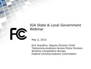 IGA State &amp; Local Government Webinar