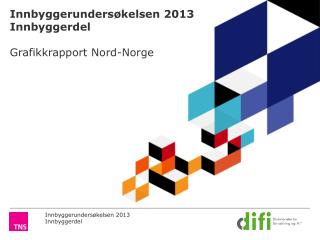 Innbyggerundersøkelsen 2013 Innbyggerdel Grafikkrapport Nord-Norge