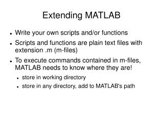 Extending MATLAB