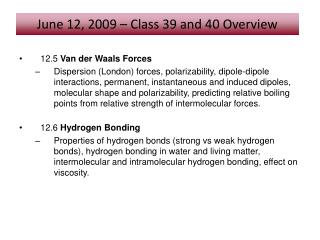 12.5 Van der Waals Forces