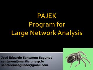 PAJEK Program for Large Network Analysis