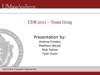 CDR 2011 – Team Gong