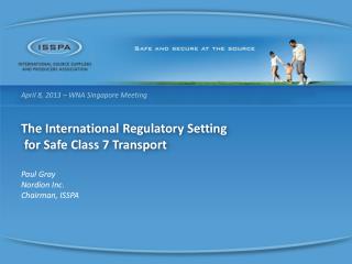 April 8, 2013 – WNA Singapore Meeting