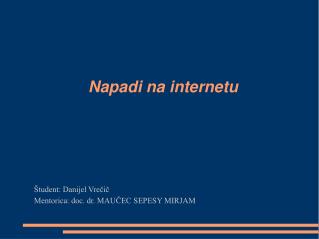 Napadi na internetu