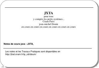 JXTA pour tous y compris les petits systèmes...