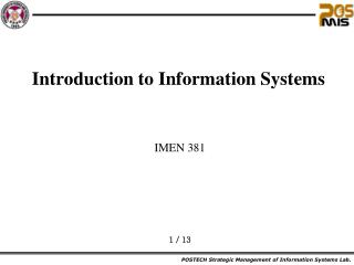 Introduction to Information Systems