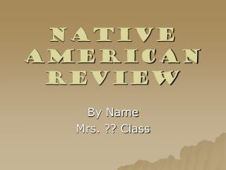 Native American Review