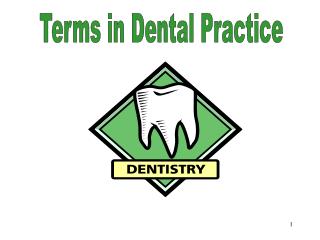 Terms in Dental Practice
