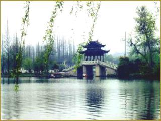 杭州素有人间天堂的美称。 西湖 , 就是镶嵌在这 “ 天堂 ” 里的 一颗明珠。