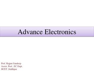 Advance Electronics