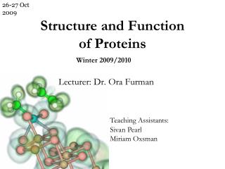 Structure and Function of Proteins