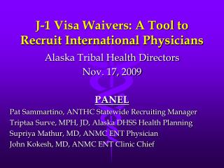 J-1 Visa Waivers: A Tool to Recruit International Physicians