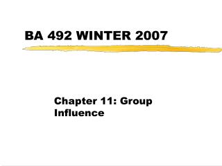 BA 492 WINTER 2007