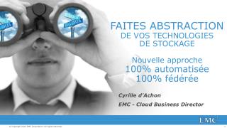 Cyrille d’Achon EMC - Cloud Business Director