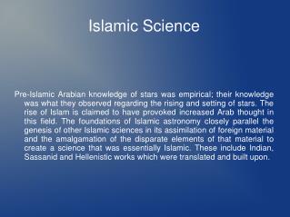 Islamic Science