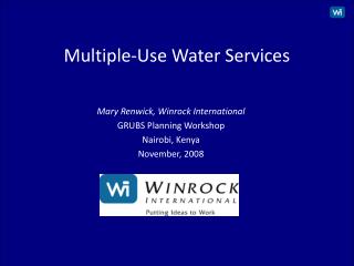 Multiple-Use Water Services