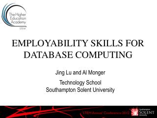 EMPLOYABILITY SKILLS FOR DATABASE COMPUTING