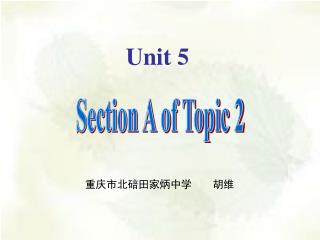 Section A of Topic 2