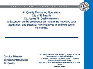 57 th Meeting of the Joint Advisory Committee for the Improvement of Air Quality in the