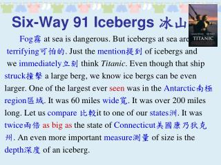 Six-Way 91 Icebergs 冰山