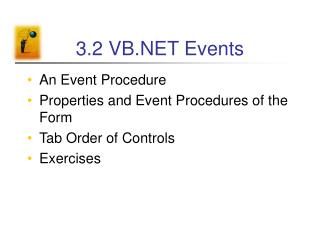 3.2 VB.NET Events