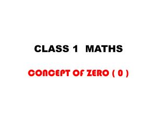 CLASS 1 MATHS